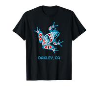 Oakley Red Blue Frog PNW Indien California T-Shirt