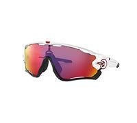 Oakley Sonnenbrille Jawbreaker Lunettes de Sport, Polished White/Prizm Road, 40 Homme