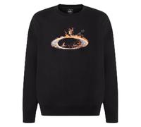 Oakley Sweat-shirt à col rond en métal pour homme, Blackout, XX-Large