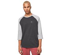 Oakley Tee T-Shirt 3/4 Relax Raglan, Double Gris chiné, L Homme