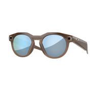 Oakley Unisex Meta OW8002 Hstn 800206 Lunettes de soleil O_matter Marron Violet Ronde Miroir Prizm