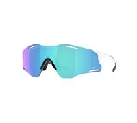 Oakley Unisex Oakley OO9512D CYBR ZERO 951202 Lunettes de soleil O_matter Blanc Bleu Carré Normale