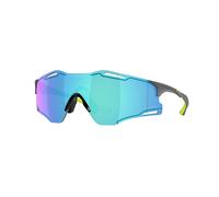 Oakley Unisex Oakley OO9512D CYBR ZERO 951212 Lunettes de soleil O_Matière Gris Bleu Carré Normale