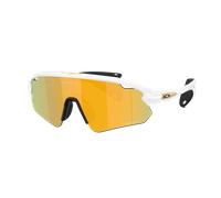 Oakley Unisex Sunglass Stunt Devil (Low Bridge Fit) - Couleur du Monture: Blanc mat, Couleur de Lentille: Prizm 24k