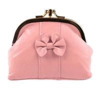 Oakridge Leather Porte-monnaie compact à double fermoir pour femme - Blush