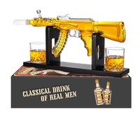 Oaksea AK47 Coffret cadeau de Noël pour homme avec 2 verres, cadeau d'anniversaire unique pour papa, grand-père, cadeau de Noël secret cool pour lui, mari, distributeur d'alcool