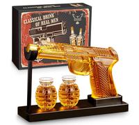 Oaksea Carafe à whisky, carafe à décanter avec 2 verres à liqueur, cadeau de whisky pour homme, fête des pères, cadeau amusant pour homme, papa, petit ami, mari, cadeau d'anniversaire