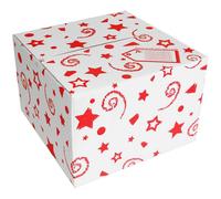 Oaktree Boîte à ballons étoiles et tourbillons SG4239 (taille unique) (Rouge/Blanc)