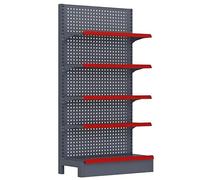 OAKVYNE Étagère de Magasin à 5 Niveaux, Rayonnage Gondole Simple Face, Retail Display Rack pour Supermarché, Épicerie, Bureau ou Magasin d'alcool(90cm/35.4in)