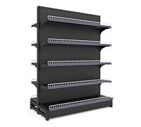 OAKVYNE Étagère de Magasin Double Face, Rayonnage Gondole Ajustable, Retail Display Rack pour Supermarché, Épicerie ou Magasin de Vente au Détail(93cm)
