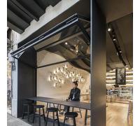 OAKVYNE Fenêtre De Service Pliante Coulissante À Double Ouverture, Cadre en Aluminium Personnalisable avec Verrou, pour Food Trucks Et Cuisines De Restaurant(20x48in/50.8x121.9cm)