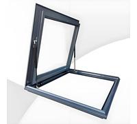 OAKVYNE Fenêtre De Toit en Aluminium avec Verre Trempé À Double Couche, Lucarne Manuelle pour Toit, Verre Isolant pour Véranda Et Combles, Taille Personnalisée, LxW(100x95cm/39.4x37.4in)