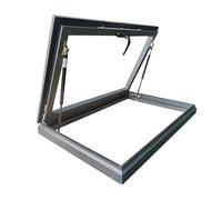 OAKVYNE Lucarne De Toit en Aluminium pour Véranda, Fenêtre De Toit Personnalisable, Verre Isolant À Double Couche pour Lumière Souterraine, Combles, Taille Personnalisée, LxW(95x90cm/37.4x35.4in)