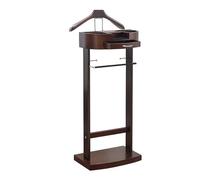 OAKVYNE Porte-Costumes, Valet De Nuit avec Tiroir Et Plateau Supérieur, Portant A Vetement Bois, Valets Et Porte-vêtements, Organiseur De Rangement pour Chambre Et Bureau