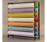 OAKVYNE Rack De Support De Stockage De Rouleaux De Tissu Commercial avec Roues Mobiles Robustes Et Tige Ajustable pour Atelier De Couture Et Studio De Rideaux.(16rods,125 * 160cm)