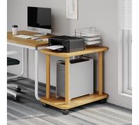 OAKVYNE Support D'imprimante À 2 Niveaux, Meuble Imprimante, Support Imprimante, Support D'imprimante sous Bureau, Petite Table D'imprimante, Support Imprimante Roulette(30cm)