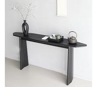 OAKVYNE Table Console Design Unique Placage Chêne, Console D'Entrée Longue Moderne, Table Latérale Canapé Étroite pour Couloir, Salon, Foyer, Montage Facile