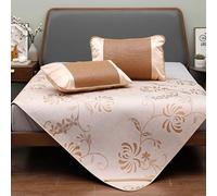 OAKVYNE Tapis en Bambou pour L’été, Pliable Enroulable Tapis De Bambou pour Dormir Et Respirants, Nattes De Couchage D'été, Lit De Refroidissement(120 * 195 cm/47.24 * 76.77in)