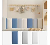 OAKVYNE Tête De Lit Adhesive Murale 3D Beige, Panneaux Muraux Auto-Adhésifs Anti-Collision & Isolation Phonique, Rembourrage Mural Tissu Éponge(G,25 * 50cm/9.8 * 19.68in)