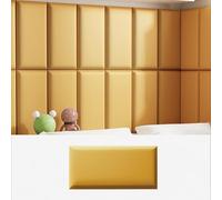 OAKVYNE Tête De Lit Murale Rembourrée à Coller, Panneaux Muraux 3D Anti-Collision & Isolation Phonique, Rembourrage Mural pour Studio, Home Cinéma(D,25 * 50cm/9.8 * 19.68in)