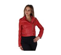 Blouson Oakwood Yoko en cuir ref 40521 Rouge M