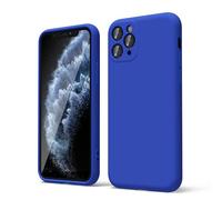oakxco Coque Silicone pour iPhone 11 Pro, Étui Ultra Fine Souple Gel Caoutchouc Anti-Chocs Housse Toucher Soyeux, Slim Esthétique Protection Cover, Blu Klein