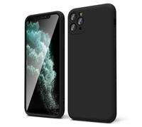 oakxco Coque Silicone pour iPhone 11 Pro Max, Étui Ultra Fine Souple Gel Caoutchouc Anti-Chocs Housse Toucher Soyeux, Slim Esthétique Protection Cover, Noir