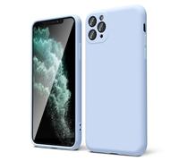 oakxco Coque Silicone pour iPhone 11 Pro Max, Étui Ultra Fine Souple Gel Caoutchouc Anti-Chocs Housse Toucher Soyeux, Slim Esthétique Protection Cover, Bleu Ciel