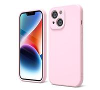 oakxco Coque Silicone pour iPhone 14, Étui Ultra Fine Souple Gel Caoutchouc Anti-Chocs Housse Toucher Soyeux, Slim Esthétique Protection Cover, Rosa