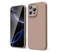 oakxco Coque Silicone pour iPhone 16 Pro Max, Étui Ultra Fine Souple Gel Caoutchouc Anti-Chocs Housse Toucher Soyeux, Slim Esthétique Protection Cover, Brun
