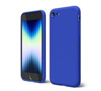 oakxco Coque Silicone pour iPhone SE 2022/ SE 2020/8/ 7, Étui Ultra Fine Souple Gel Caoutchouc Anti-Chocs Housse Toucher Soyeux, Slim Esthétique Protection Cover, Blu Klein