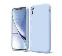 oakxco Coque Silicone pour iPhone XR, Étui Ultra Fine Souple Gel Caoutchouc Anti-Chocs Housse Toucher Soyeux, Slim Esthétique Protection Cover, Bleu Ciel