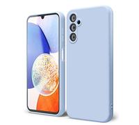 oakxco Coque Silicone pour Samsung Galaxy A14 5G, Étui Ultra Fine Souple Gel Caoutchouc Anti-Chocs Housse Toucher Soyeux, Slim Esthétique Protection Cover, Bleu Ciel