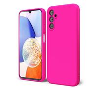 oakxco Coque Silicone pour Samsung Galaxy A14 5G, Étui Ultra Fine Souple Gel Caoutchouc Anti-Chocs Housse Toucher Soyeux, Slim Esthétique Protection Cover, Rose Vif