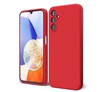 oakxco Coque Silicone pour Samsung Galaxy A14 5G, Étui Ultra Fine Souple Gel Caoutchouc Anti-Chocs Housse Toucher Soyeux, Slim Esthétique Protection Cover, Rouge