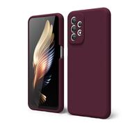 oakxco Coque Silicone pour Samsung Galaxy A23 5G, Étui Ultra Fine Souple Gel Caoutchouc Anti-Chocs Housse Toucher Soyeux, Slim Esthétique Protection Cover, Bordeaux