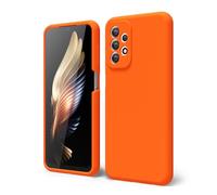 oakxco Coque Silicone pour Samsung Galaxy A23 5G, Étui Ultra Fine Souple Gel Caoutchouc Anti-Chocs Housse Toucher Soyeux, Slim Esthétique Protection Cover, Orange Fluo
