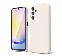oakxco Coque Silicone pour Samsung Galaxy A25 5G, Étui Ultra Fine Souple Gel Caoutchouc Anti-Chocs Housse Toucher Soyeux, Slim Esthétique Protection Cover, Beige