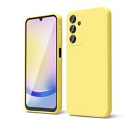 oakxco Coque Silicone pour Samsung Galaxy A25 5G, Étui Ultra Fine Souple Gel Caoutchouc Anti-Chocs Housse Toucher Soyeux, Slim Esthétique Protection Cover, Jaune
