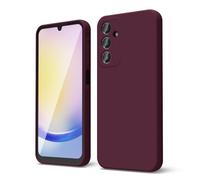 oakxco Coque Silicone pour Samsung Galaxy A25 5G, Étui Ultra Fine Souple Gel Caoutchouc Anti-Chocs Housse Toucher Soyeux, Slim Esthétique Protection Cover, Bordeaux