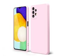 oakxco Coque Silicone pour Samsung Galaxy A32 5G, Étui Ultra Fine Souple Gel Caoutchouc Anti-Chocs Housse Toucher Soyeux, Slim Esthétique Protection Cover, Rosa