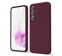 oakxco Coque Silicone pour Samsung Galaxy A35 5G, Étui Ultra Fine Souple Gel Caoutchouc Anti-Chocs Housse Toucher Soyeux, Slim Esthétique Protection Cover, Bordeaux