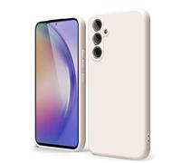 oakxco Coque Silicone pour Samsung Galaxy A54 5G, Étui Ultra Fine Souple Gel Caoutchouc Anti-Chocs Housse Toucher Soyeux, Slim Esthétique Protection Cover, Beige