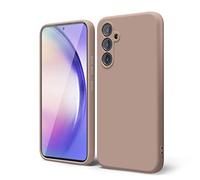 oakxco Coque Silicone pour Samsung Galaxy A54 5G, Étui Ultra Fine Souple Gel Caoutchouc Anti-Chocs Housse Toucher Soyeux, Slim Esthétique Protection Cover, Brun