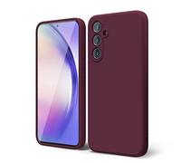 oakxco Coque Silicone pour Samsung Galaxy A54 5G, Étui Ultra Fine Souple Gel Caoutchouc Anti-Chocs Housse Toucher Soyeux, Slim Esthétique Protection Cover, Bordeaux