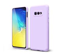 oakxco Coque Silicone pour Samsung Galaxy S10e, Étui Ultra Fine Souple Gel Caoutchouc Anti-Chocs Housse Toucher Soyeux, Slim Esthétique Protection Cover, Violet Clair
