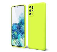 oakxco Coque Silicone pour Samsung Galaxy S20 Plus, Étui Ultra Fine Souple Gel Caoutchouc Anti-Chocs Housse Toucher Soyeux, Slim Esthétique Protection Cover, Jaune Fluo