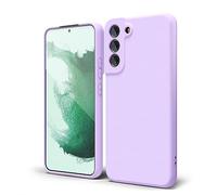 oakxco Coque Silicone pour Samsung Galaxy S22 Plus, Étui Ultra Fine Souple Gel Caoutchouc Anti-Chocs Housse Toucher Soyeux, Slim Esthétique Protection Cover, Violet Clair