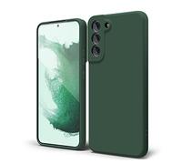 oakxco Coque Silicone pour Samsung Galaxy S22 Plus, Étui Ultra Fine Souple Gel Caoutchouc Anti-Chocs Housse Toucher Soyeux, Slim Esthétique Protection Cover, Vert Foncé