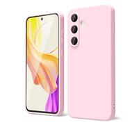 oakxco Coque Silicone pour Samsung Galaxy S25 Plus, Étui Ultra Fine Souple Gel Caoutchouc Anti-Chocs Housse Toucher Soyeux, Slim Esthétique Protection Cover, Rosa